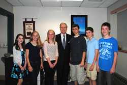 Maine Studies students with Secretary Cohen.